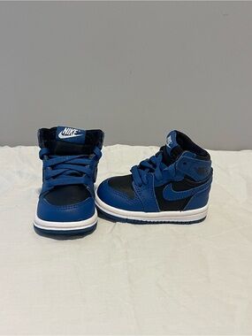 Nike Air Jordan 1 Retro High Dark Mariana Blue Baby Boys Shoes~~Size 3 C